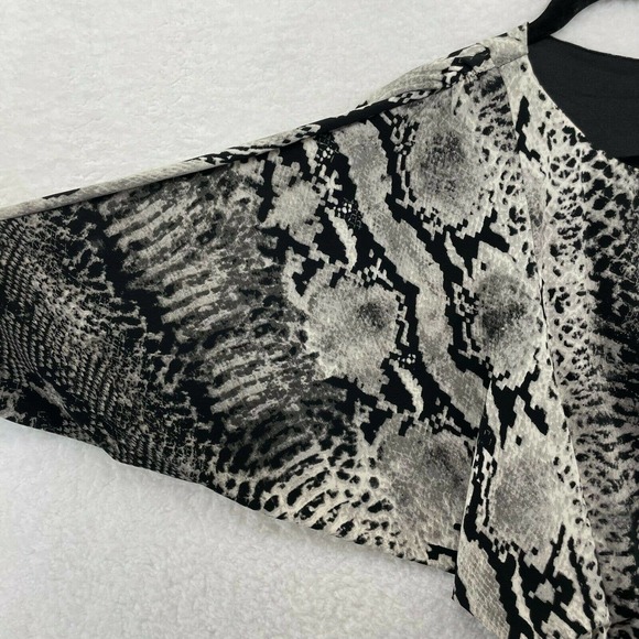 Suzie Chin for Maggy Boutique Womens Dress Size 2 Dolman Sleeve Snake Print - Picture 7 of 9